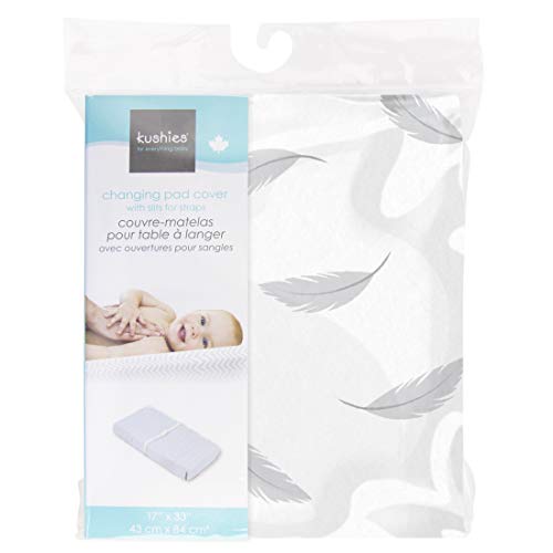 Kushies Changing Pad Cover for 1 pad, 100% breathable cotton, Made in  Canada, Grey Chevron : : Baby