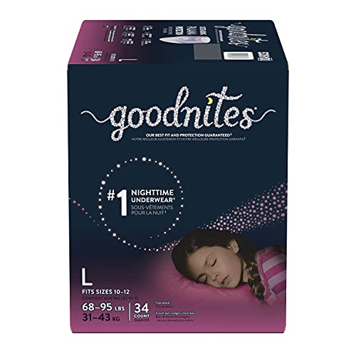 Goodnites Boys' Nighttime Bedwetting Underwear, Size XL (95-140+