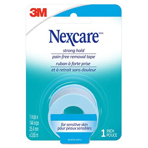  Nexcare Sensitive Skin Tape, Pain-free removal with minimal  hair-pulling, 1 in x 4 yd, 6 pack : Health & Household