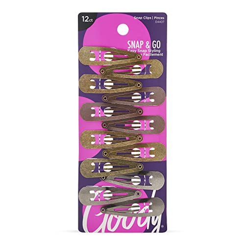 Goody Epoxy Contour Hair Clips, Assorted Colors, 12-Count (1942344) :  : Beauty & Personal Care