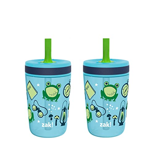 Zak Designs Disney Kelso Tumbler 15 oz Set (Minnie Mouse) Leak-Proof Screw-On Lid with Straw, Made of Durable Plastic and Silicone, Perfect Bundle