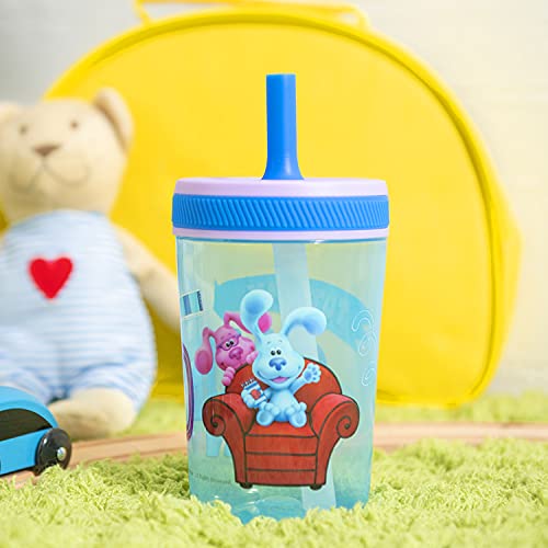 Zak Designs Disney Kelso Tumbler 15 oz Set (Minnie Mouse) Leak-Proof Screw-On Lid with Straw, Made of Durable Plastic and Silicone, Perfect Bundle