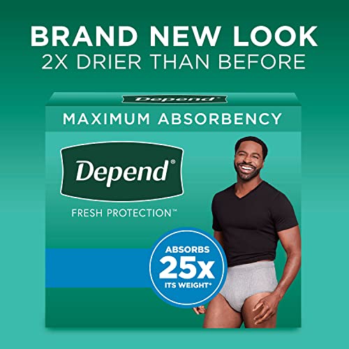 Depend Fresh Protection Adult Incontinence Underwear For Women (Formerly  Depend Fit Flex), Disposable, Maximum, Large, Blush, 28 Count, Adult  Incontinence Products