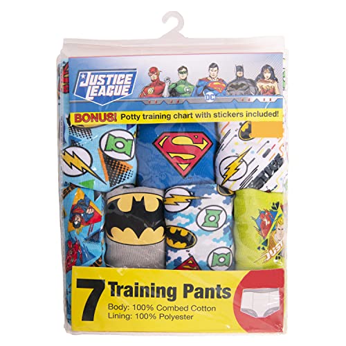 DC Comics 3PK, 7PK and 10PK Potty Training Pants with Superman, Batman,  Wonder Woman and More with Stickers Sizes 2T, 3T, and 4T : : Baby