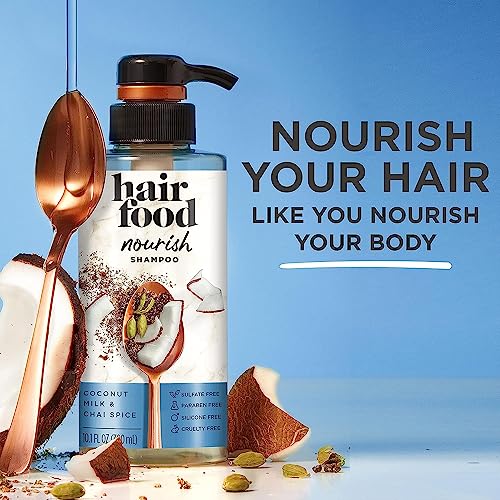 Hair Food Coconut & Chai Spice Sulfate Free Shampoo, 300 mL, Dye Free  Nourishment