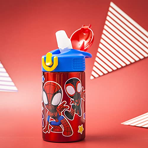 Zak Designs Marvel Comics 13.5 ounce Vacuum Insulated Stainless Steel Water  Bottle, Spider-Man 