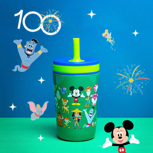  Zak Designs Disney Kelso Tumbler 15 oz Set (Minnie Mouse)  Leak-Proof Screw-On Lid with Straw, Made of Durable Plastic and Silicone,  Perfect Bundle for Toddlers, Kids : Baby