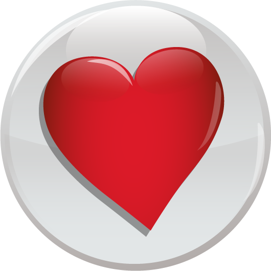 Valentintstag Button mit Herz
