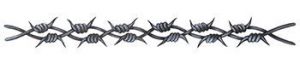 Barbed wire temporary tattoo