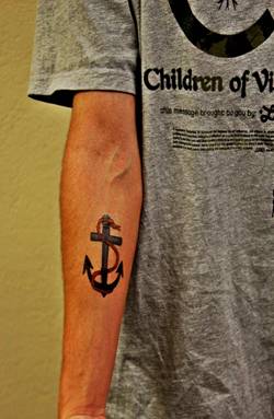 Father's Day Anchor Temporary Tattoo
