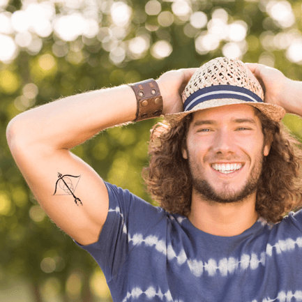 arrow men tattoo design on the arm