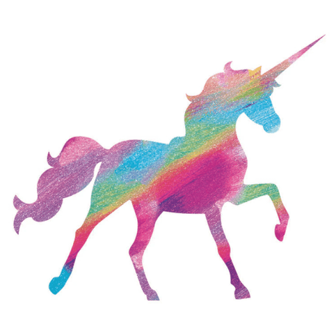 glitter rainbow unicorn tattoo idea