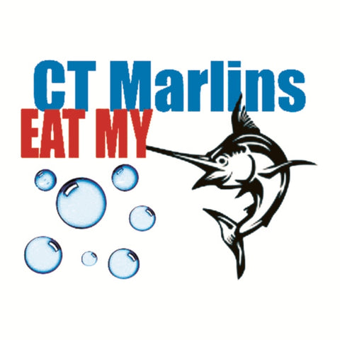 swim team marlins eat my bubbles temporary tattoo