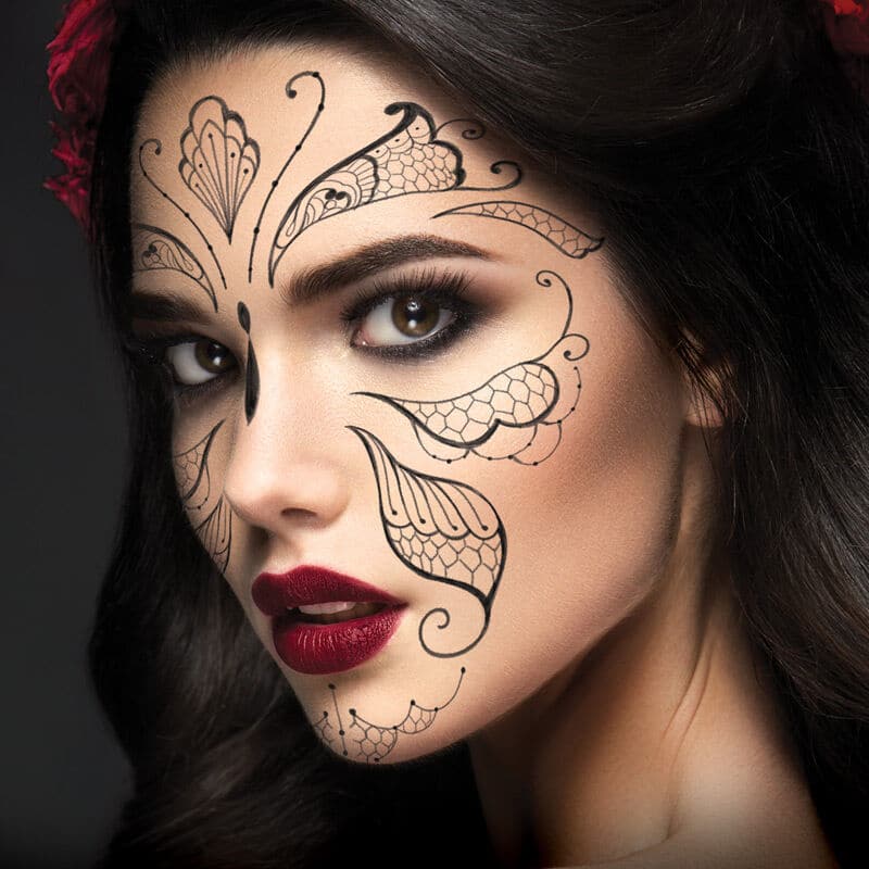 Lace Butterfly Costume Tattoo – Temporary Tattoos