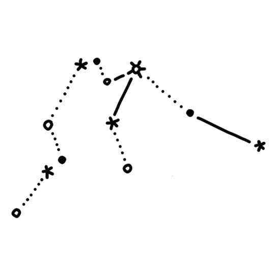 Aquarius Constellation Tattoo set of 2 Aquarius  Etsy