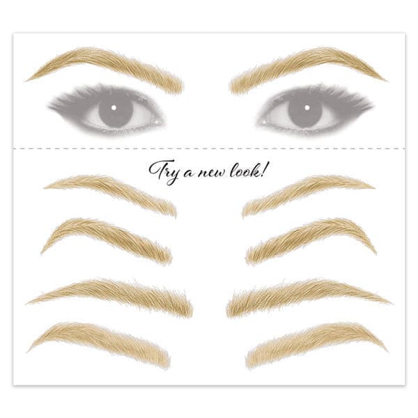 Aresvns Blonde Eyebrow Tattoo Sticker 99 Pairs for India  Ubuy