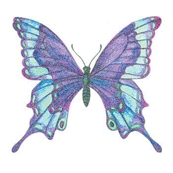 SAVI 3D Temporary Tattoo Sticker Beautiful Colourful Small Butterflies  Popular Design Size 105x6cm  1pc