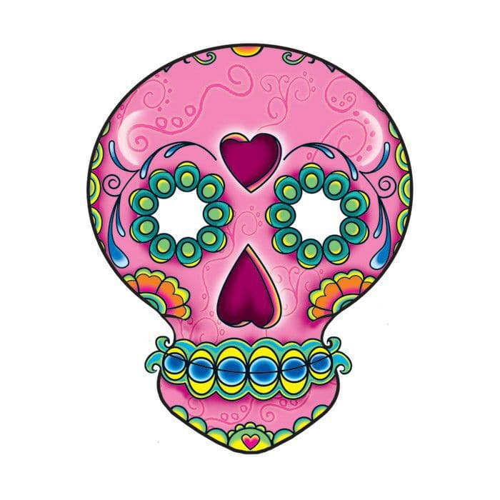 Sugar Skull Face Temporary Tattoo  Party Expert