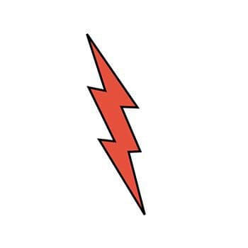 Red Lightning Bolt Temporary Tattoo – Temporary Tattoos