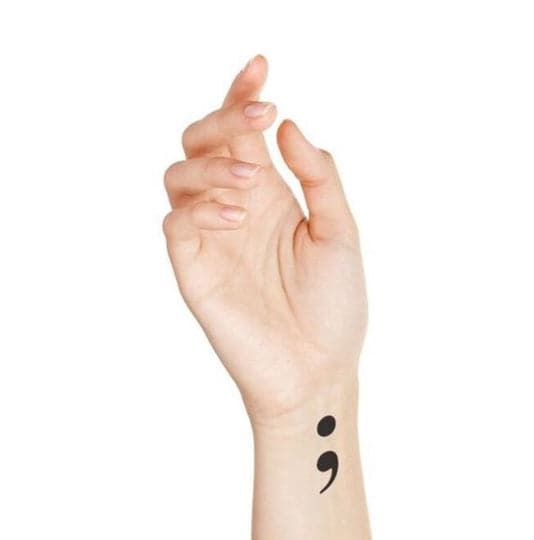 35 Empowering Semicolon Tattoos To Carry On The Hope Of Life