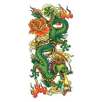 3 Dragons SemiPermanent Tattoo  Reallooking Temporary Tattoos   SimplyInkedin