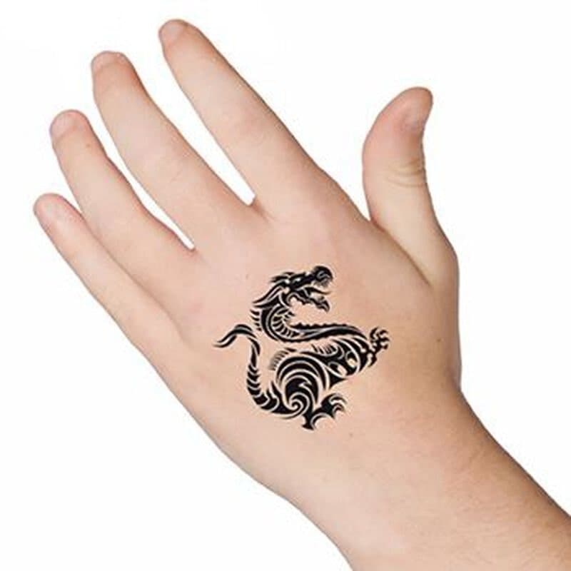 Tribal Dragon Tattoo  Semi Permanent  Reallooking Temporary Tattoos   SimplyInkedin