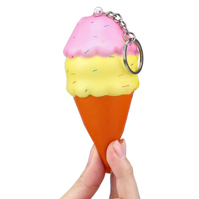 Porte Clé Anti Stress Cornet de Glace