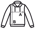 T-shirt diagram to calculate the sizes