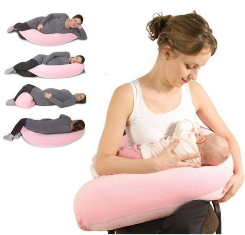 Cojin para maternidad y lactancia cuerpo completo rosado
