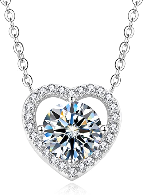 Necklaces Sherich 1ct Moissanite Diamond S Sterling Sier Invisible