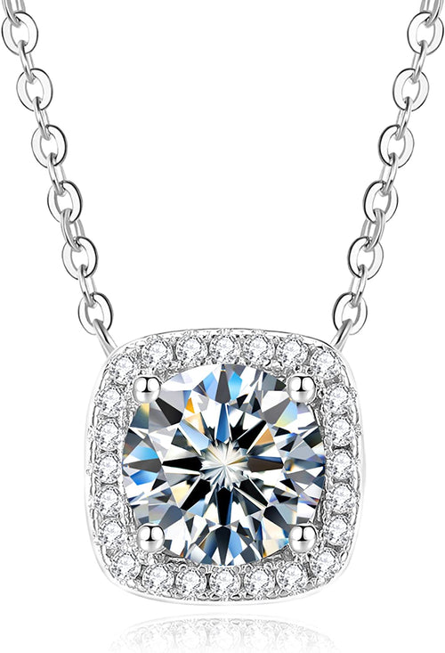 Necklaces Sherich 1ct Moissanite Diamond S Sterling Sier Invisible