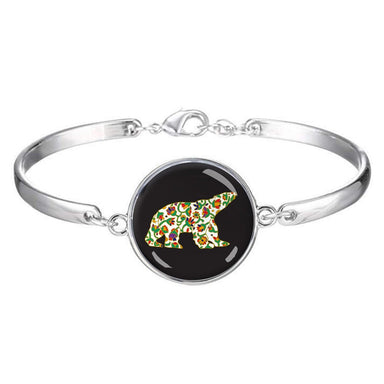 Norval Morrisseau Woodland Floral Dome Glass Bracelet — Oscardo