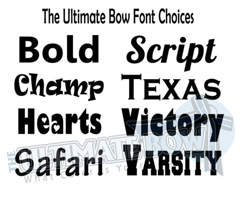 Ultimate Bow - Font Choices