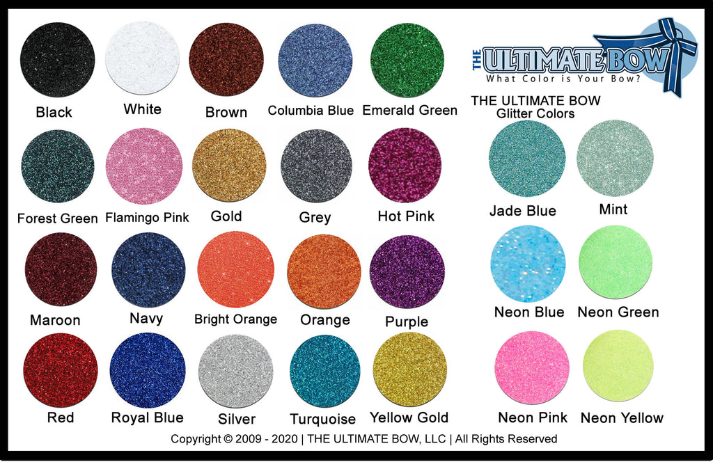 The Ultimate Bow - Glitter Color Chart