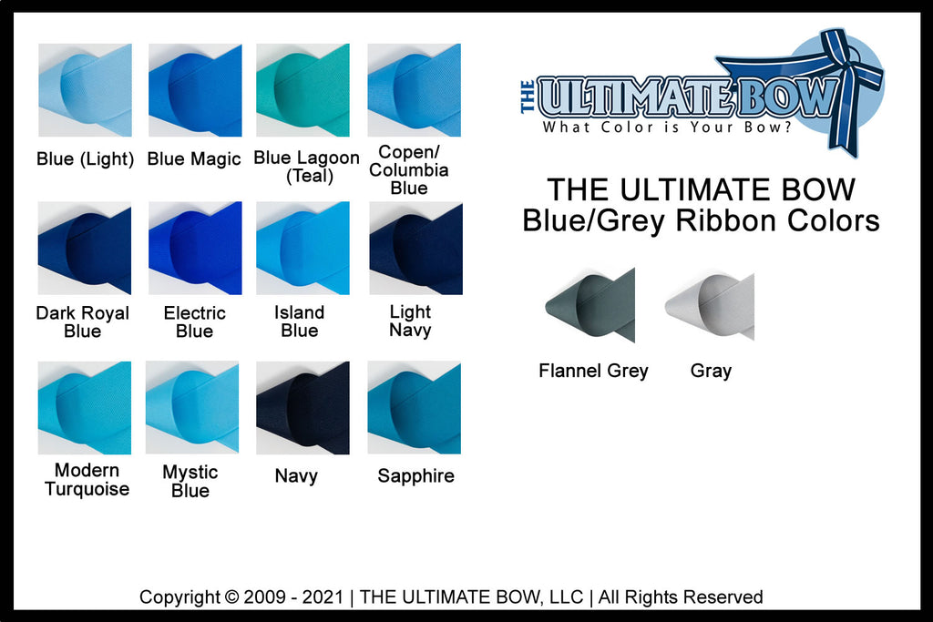 Blue and Grey Ribbon Color Choices