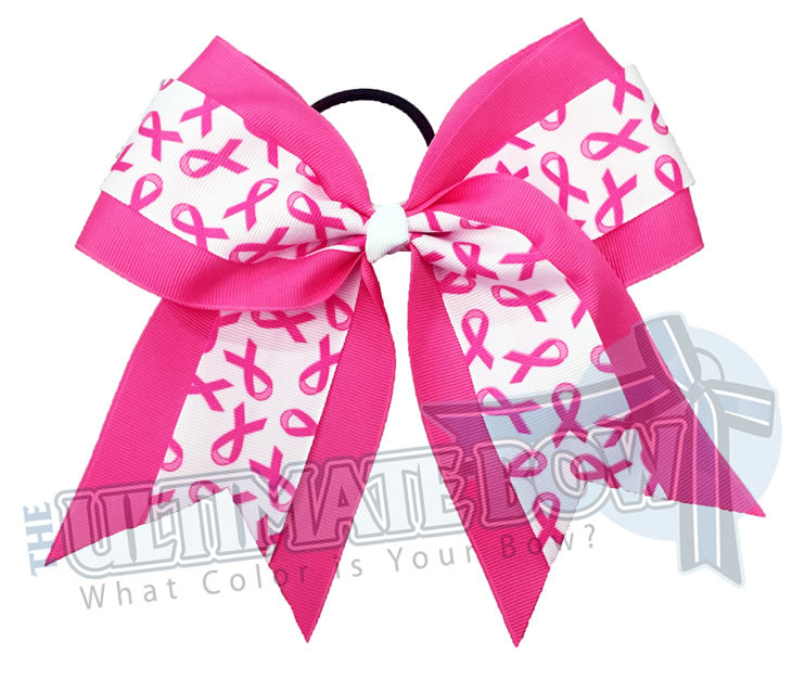 Cheer For Survivors Breast Cancer Awareness Cheer Bow Pink Bows 5294