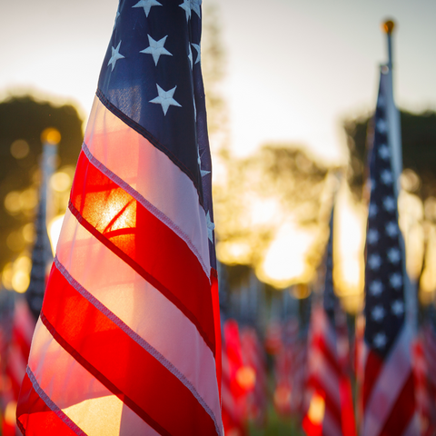 military burial flag display 