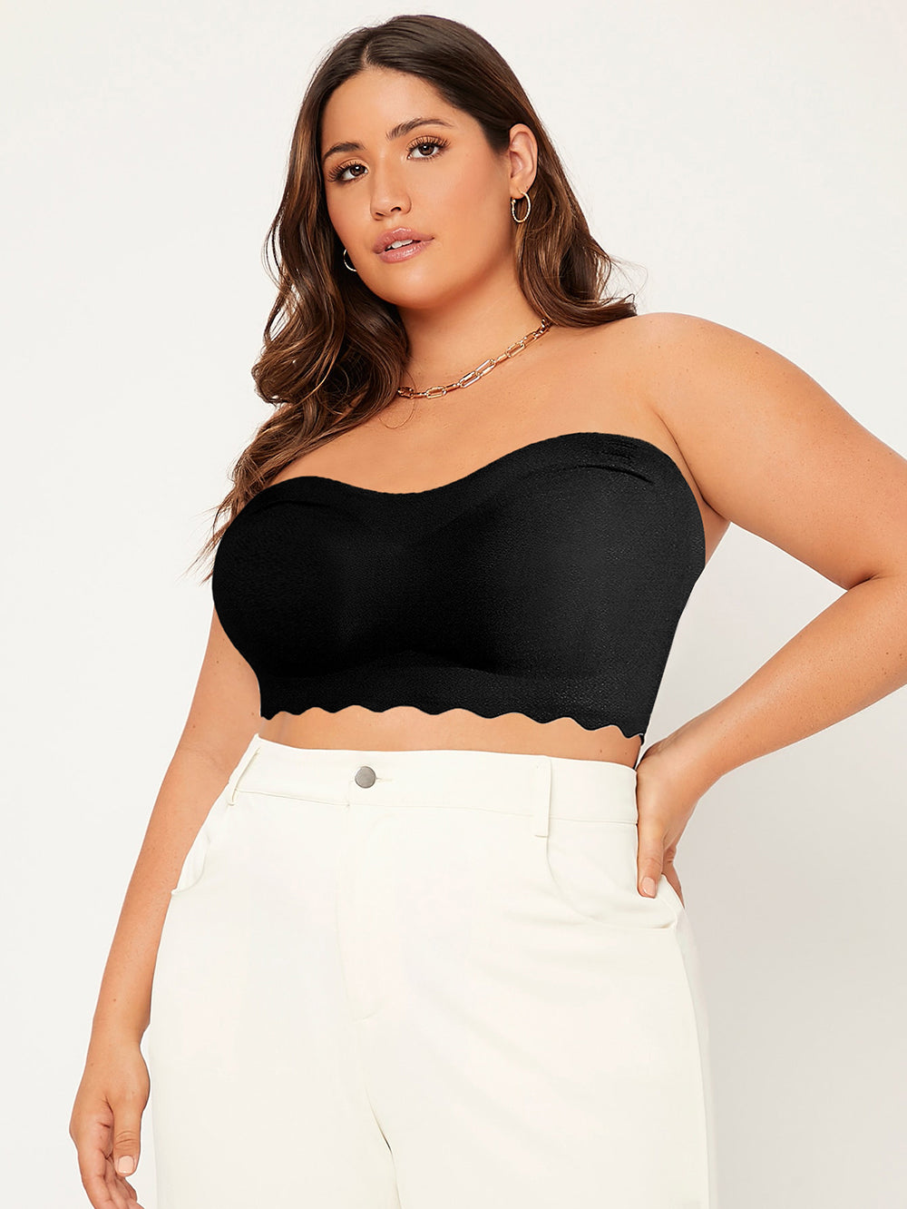 Ultimate Lifter Stretch Strapless Bra, Women's Seamless Bandeau Crop Tube  Top Bra Strapless Padded Bralette (Color : Black+Beige, Size : 4X-Large) :  : Clothing, Shoes & Accessories