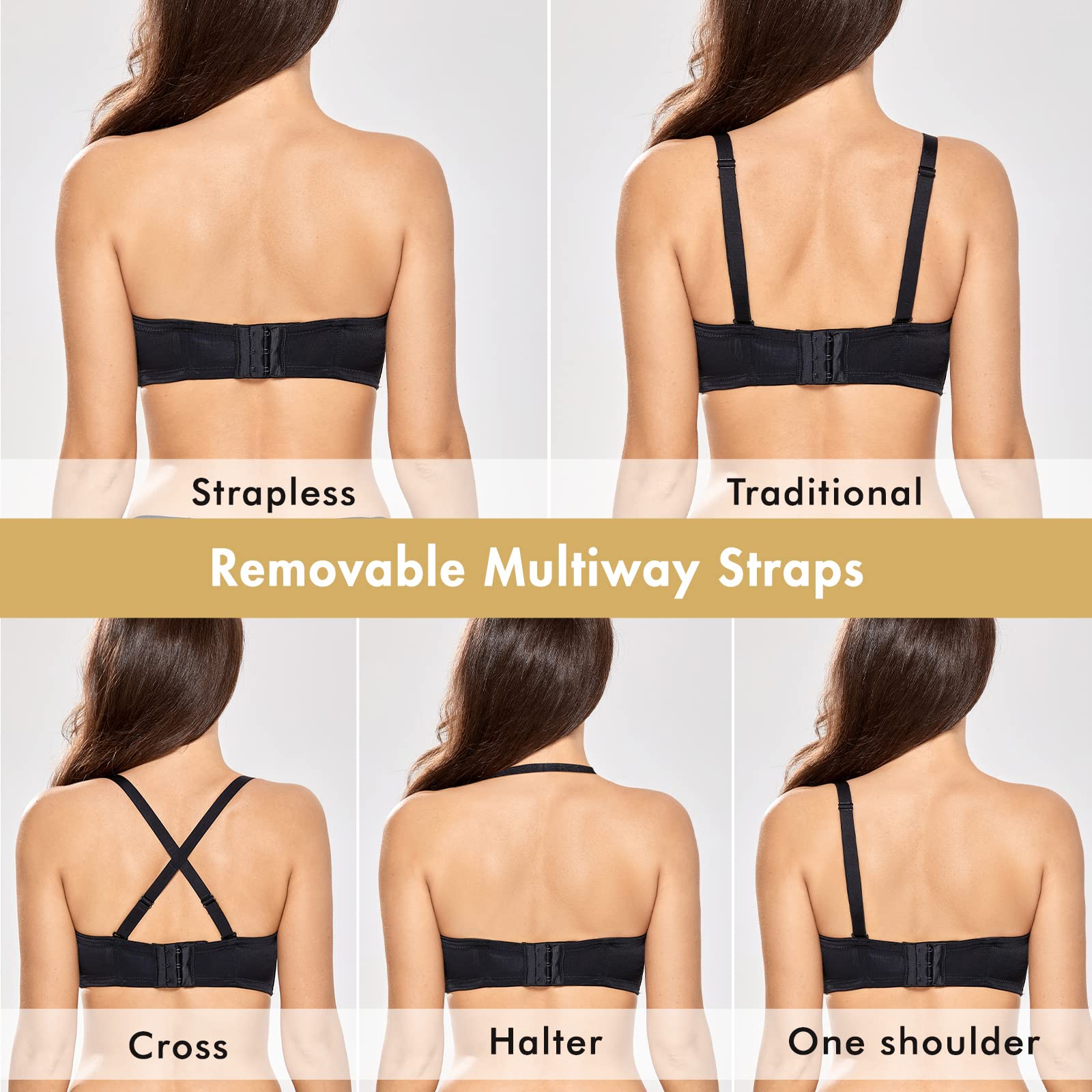  Womens Underwire Contour Multiway Full Coverage