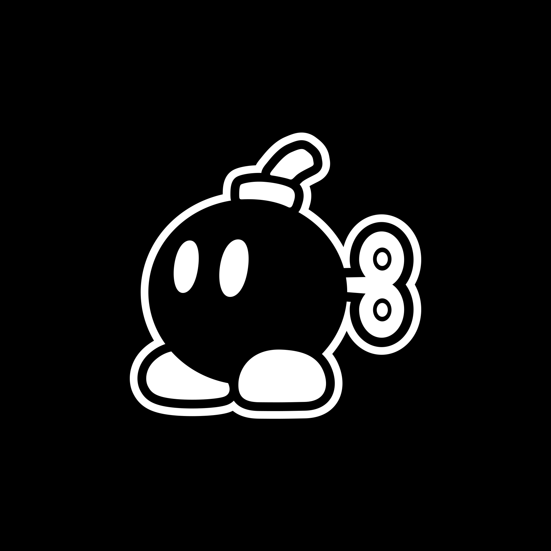 Super Mario Brothers Bomb OUTLINE – Goodall Vinyl