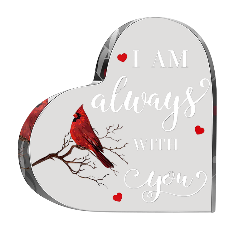 Cardinal Acrylic Heart Memorial - Browze Factory product image