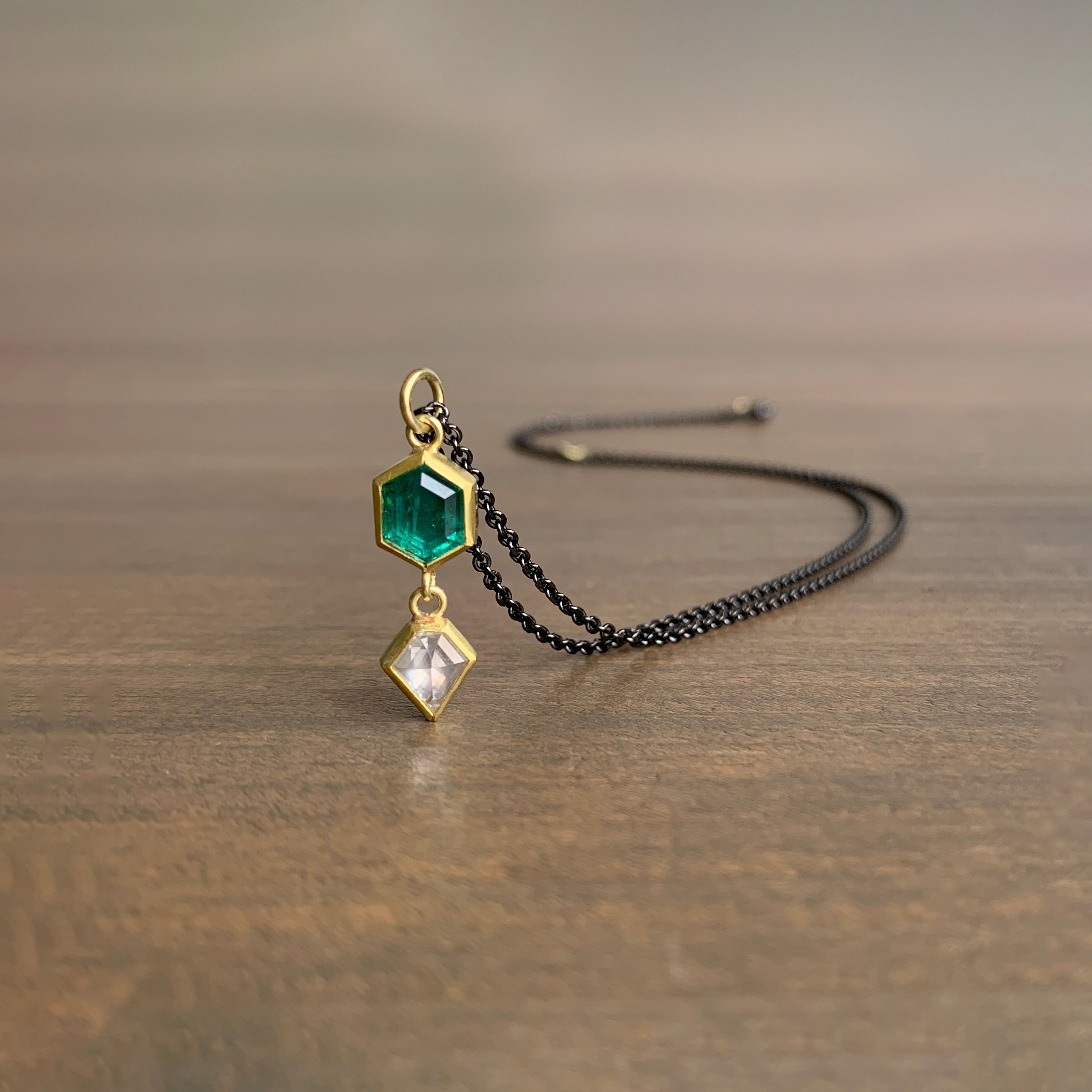 Sam Woehrmann Aquamarine, Spinel, and Diamond Totem Pendant