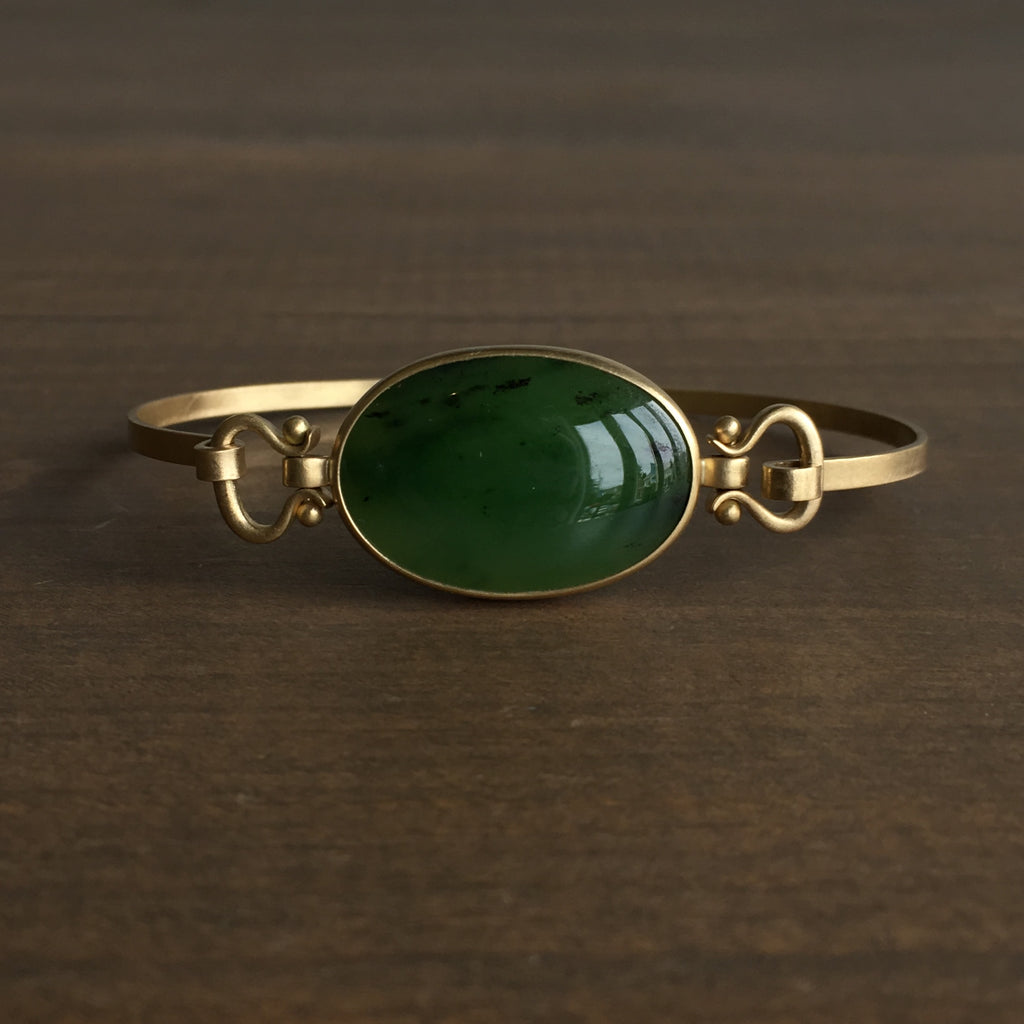 oval jade bangle