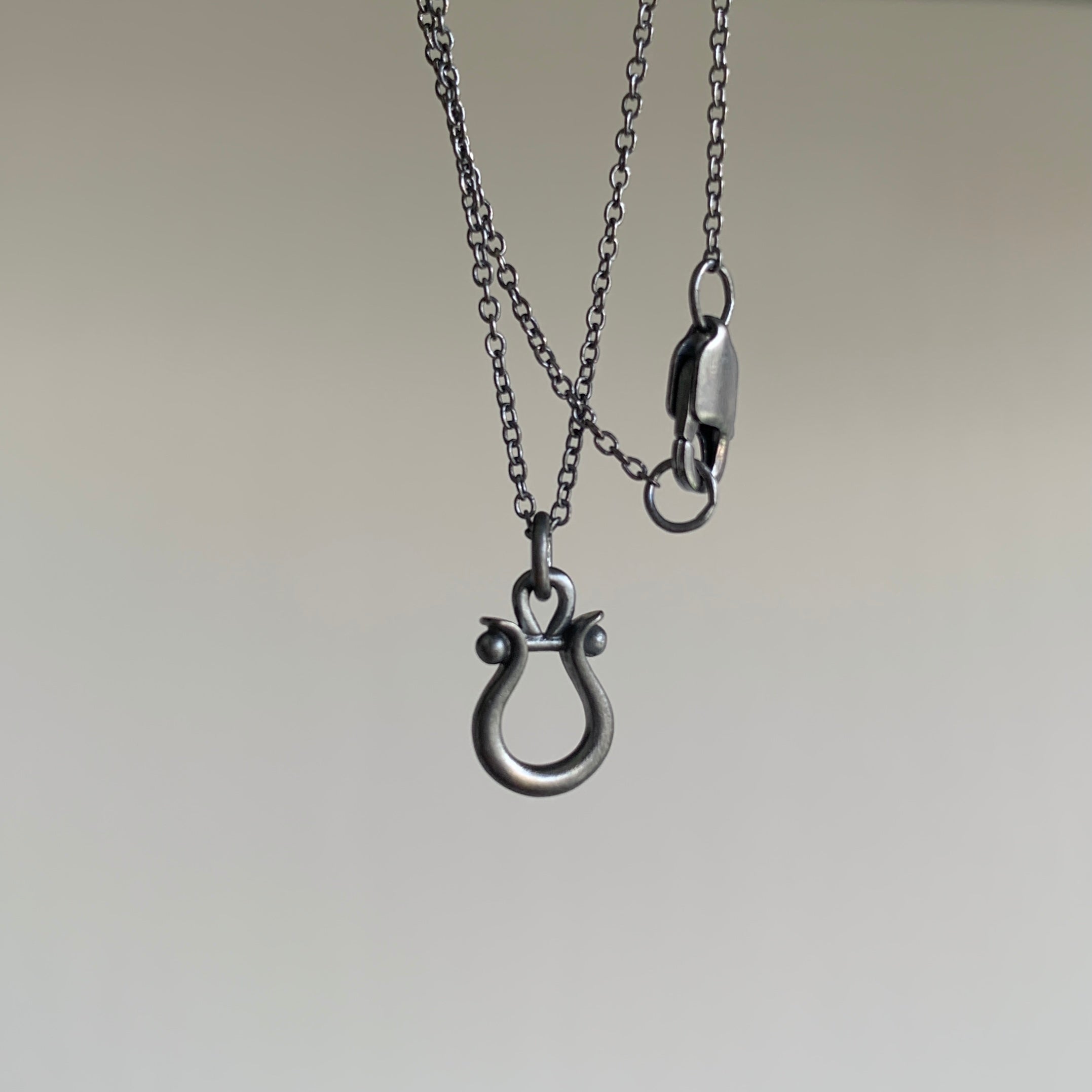 Monika Krol Mini Silver Lyre Necklace