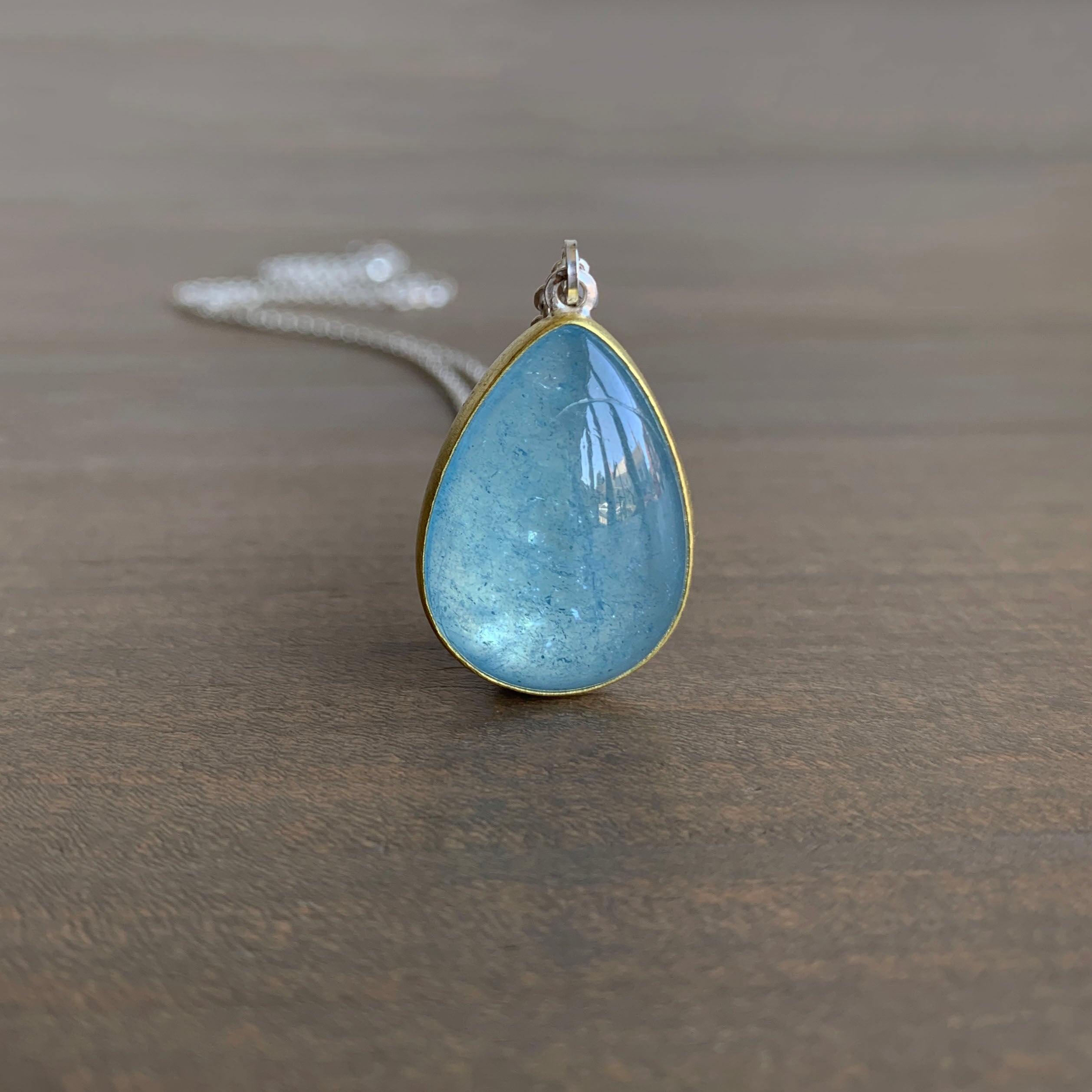 Sam Woehrmann Aquamarine, Spinel, and Diamond Totem Pendant