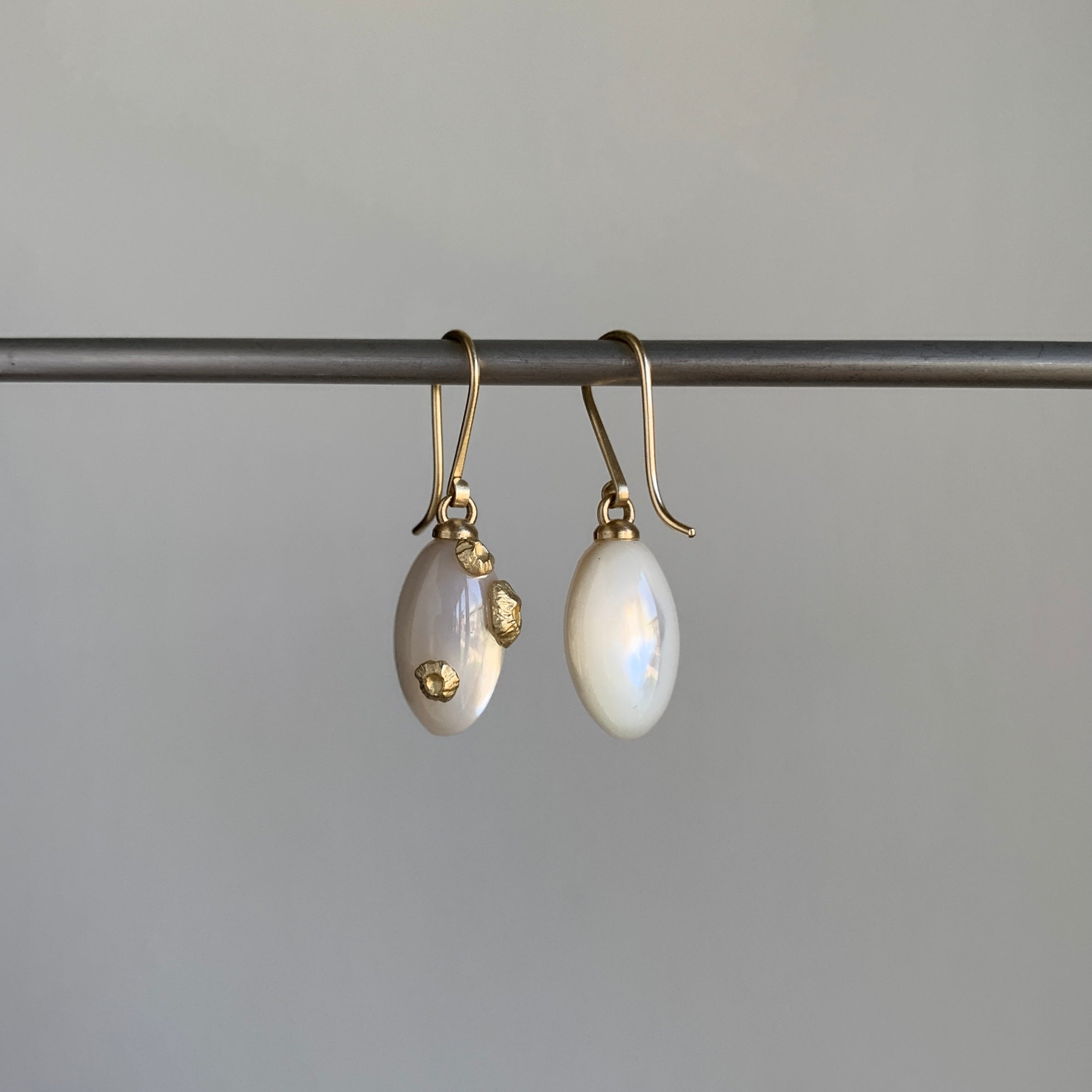 Hannah Blount Mother of Pearl Earrings with Barnacles