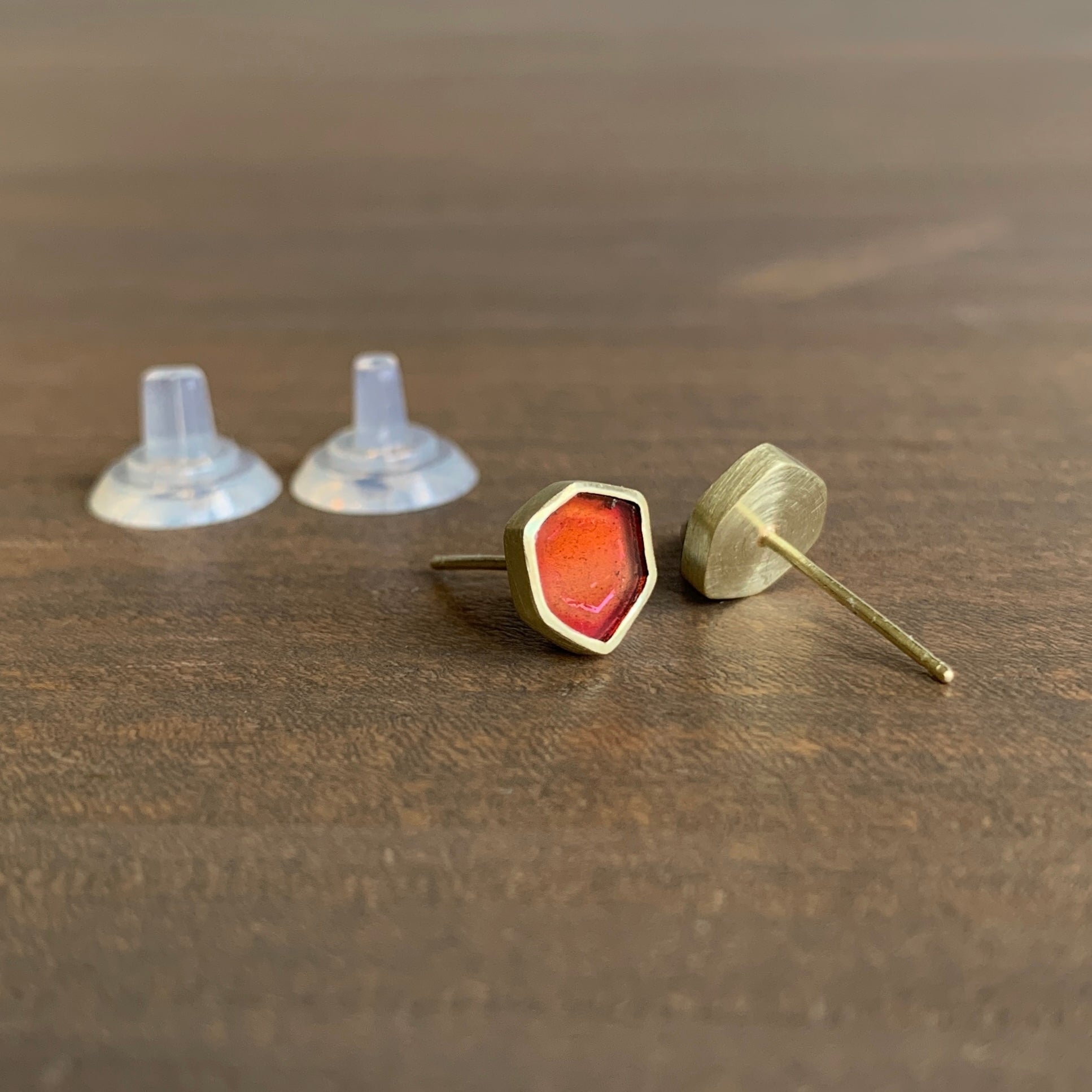 Judi Powers Red / Orange Tourmaline Earrings