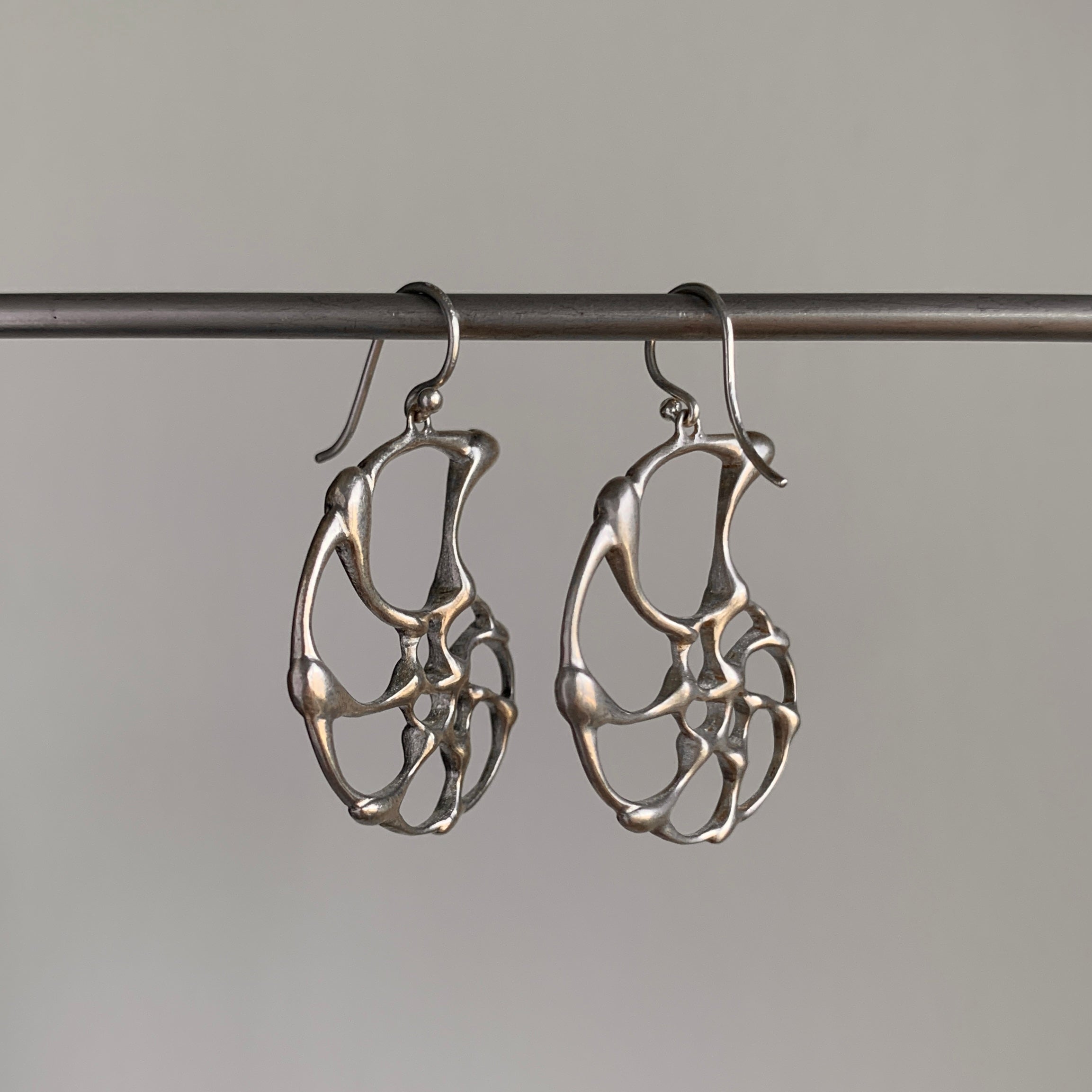 Rachel Atherley Small Silver Open Ammonite Earrings