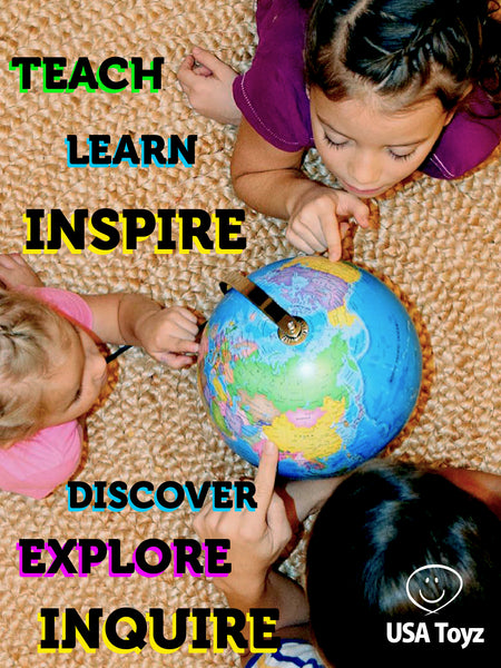 Get your kids imagine the beautiful corners of the world with USA Toyz World Globe. Learn capital cities of each country and familiarize with the different continents. The World Globe will surely teach them geography.