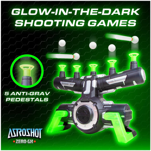 ASTROSHOT ZERO GX (GLOW-IN-THE-DARK) 2-in-1 Glow-in-the-Dark Floating Target Game USA Toyz